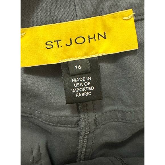 St. John gray wide legs casual pants size 16 - Picture 3 of 10